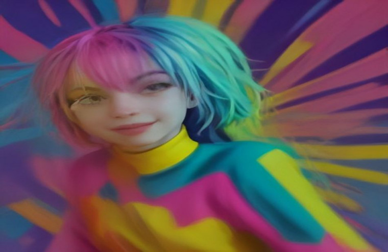 Billie Eilish Smiling AI Wallpaper