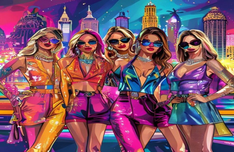 Hollywood Girls AI Wallpaper
