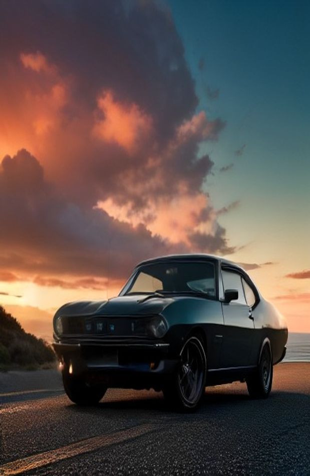 Classic Muscle Car AI Wallpaper