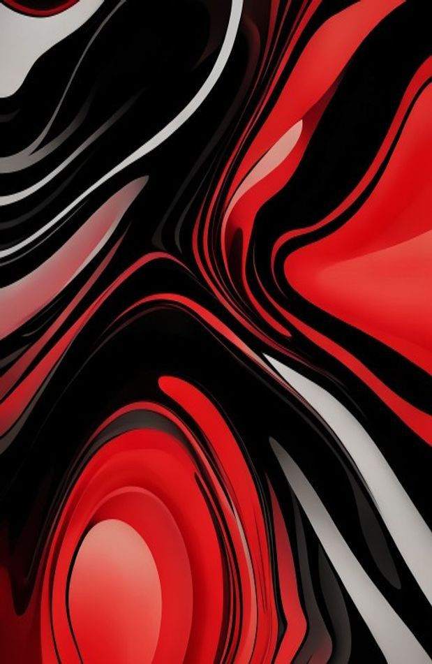 Black And Red Abstract AI Wallpaper