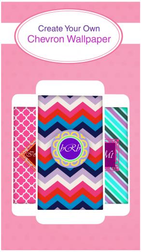 Wallpaper Maker Create Your Own Chevron Initials Background Ios