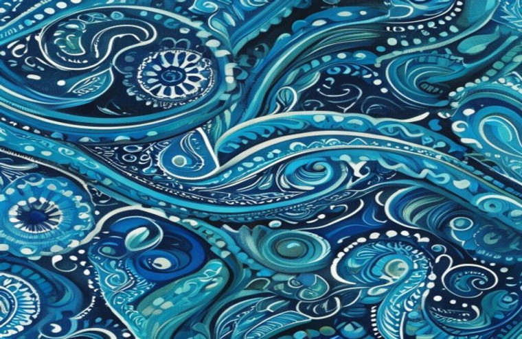 Blue Bandana AI Wallpaper