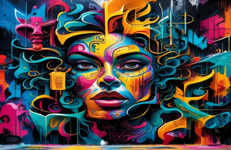 Awesome Graffiti AI Wallpaper