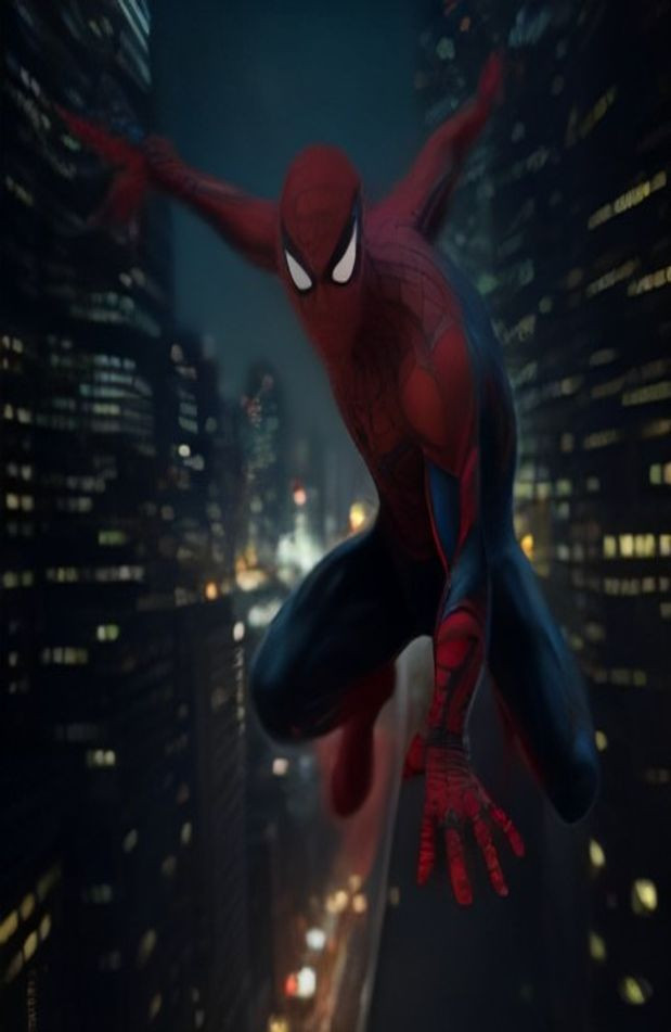 Black Spiderman AI Wallpaper