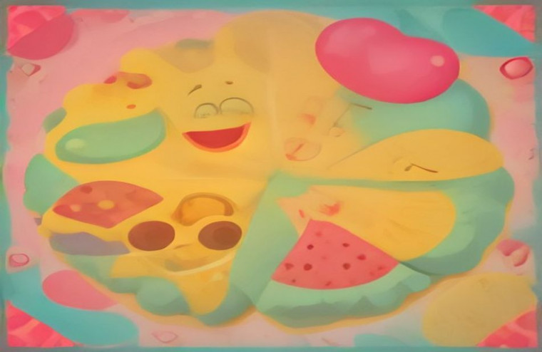 Cartoon Food AI Wallpaper