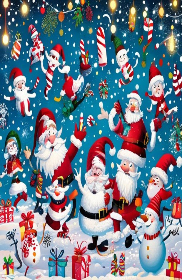 Funny Christmas AI Wallpaper