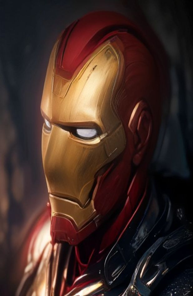 Iron Man Face AI Wallpaper