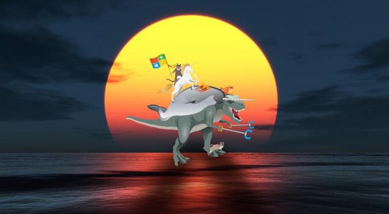 🔥 Free Download Ms Ninja Cat Riding Unicorn Space Blue By Flothegangsta ...