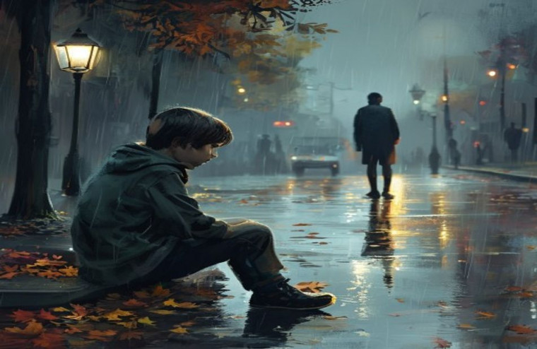 Sad Boy AI Wallpaper Of Love