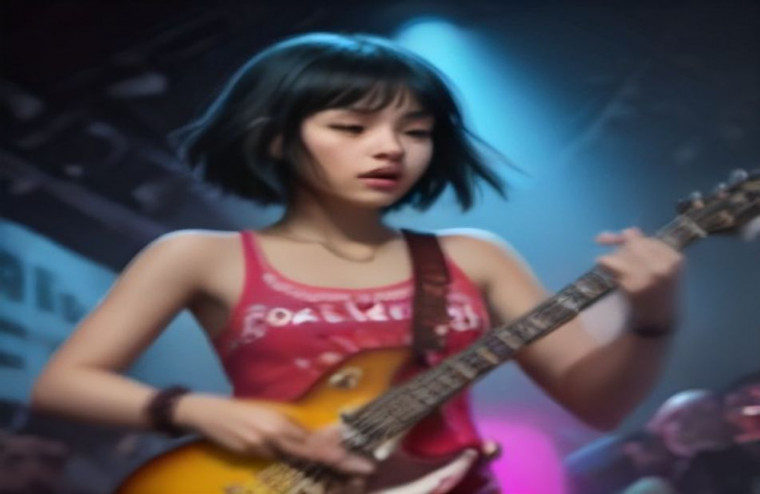 Guitar Girls AI Wallpaper