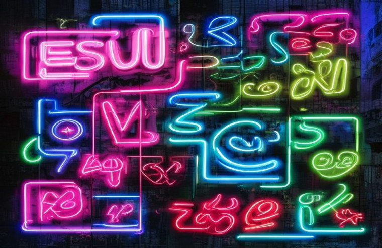 Neon Signs AI Wallpaper
