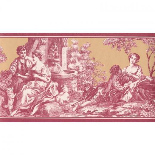 Free download on Soft White Colonial Toile Wallpaper Border All 4 Walls