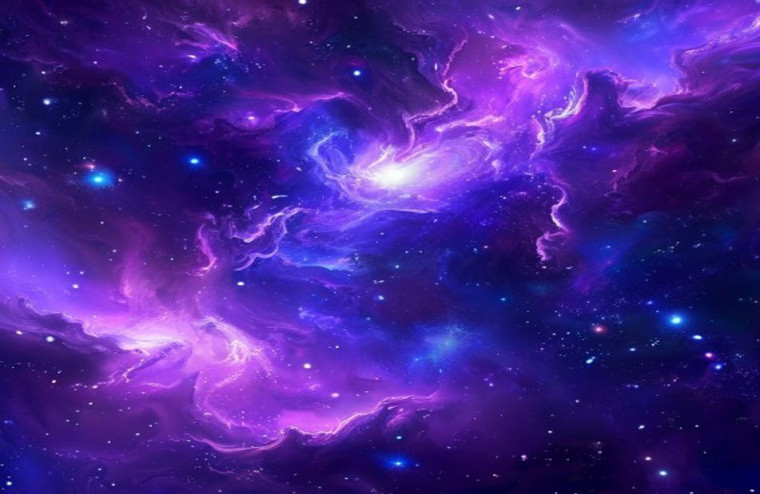 HD Purple Space AI Wallpaper