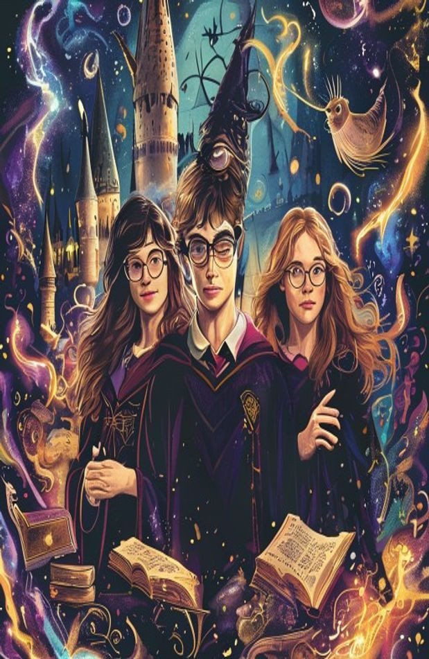 Harry Ron And Hermione AI Wallpaper