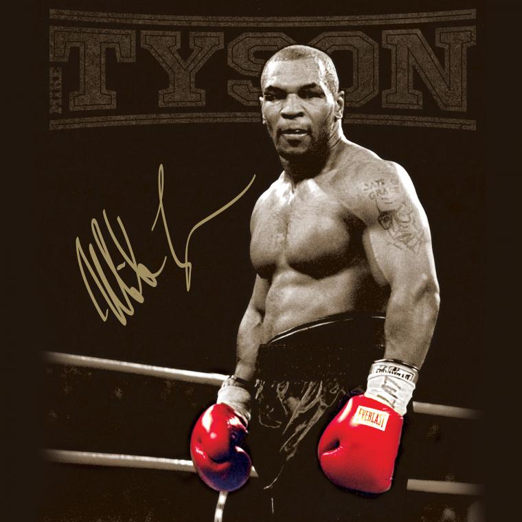 FREEIOS7 mike tyson autographed parallax HD iPhone 2048x2048.