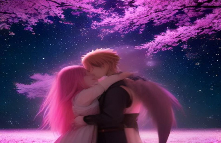 Naruto Love Hinata AI Wallpaper