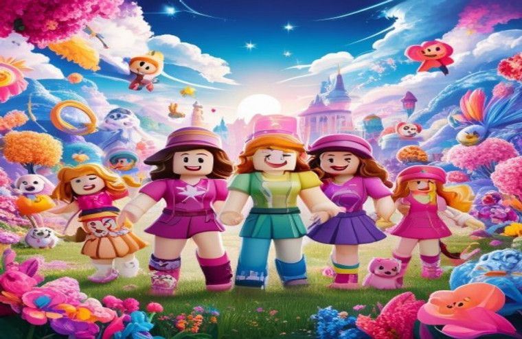 Roblox Cute Girls AI Wallpaper