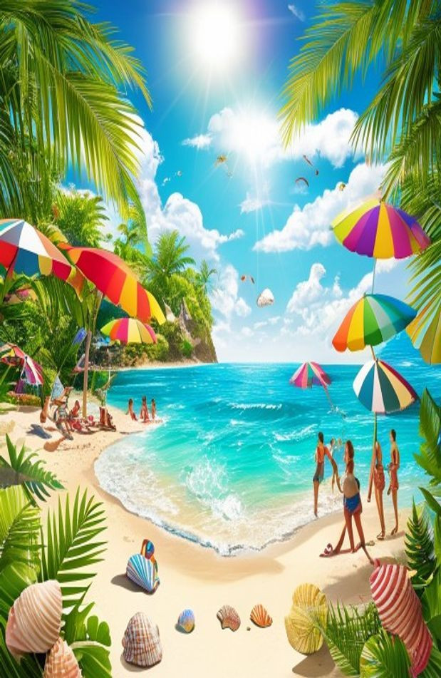Happy Summer AI Wallpaper