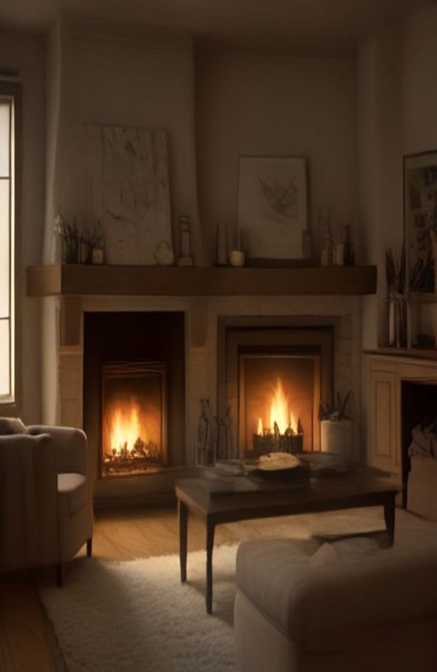 Live Fireplace AI Wallpaper
