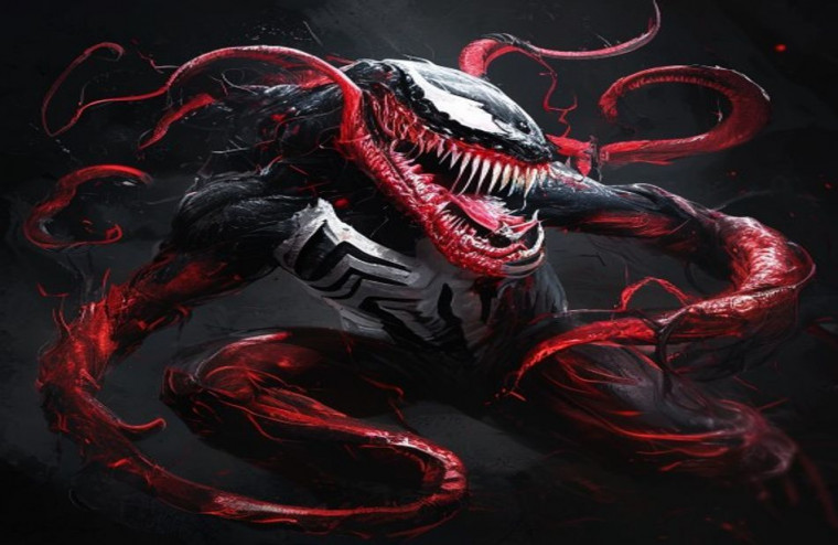 Red Venom AI Wallpaper