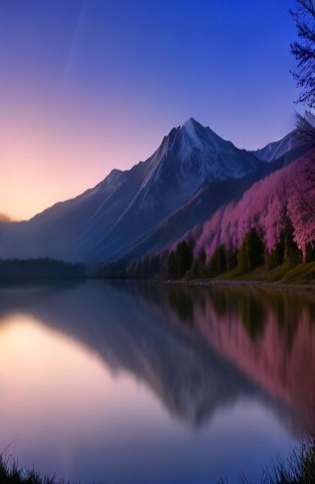 Cool Anime Landscape AI Wallpaper