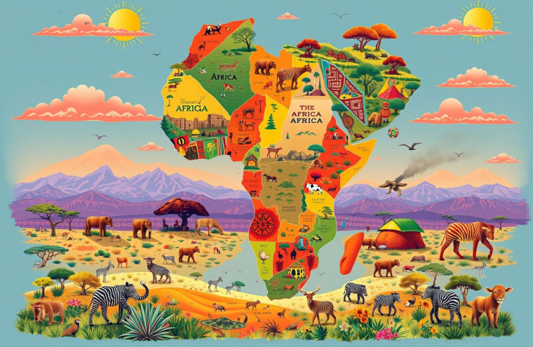 Africa Map AI Wallpaper