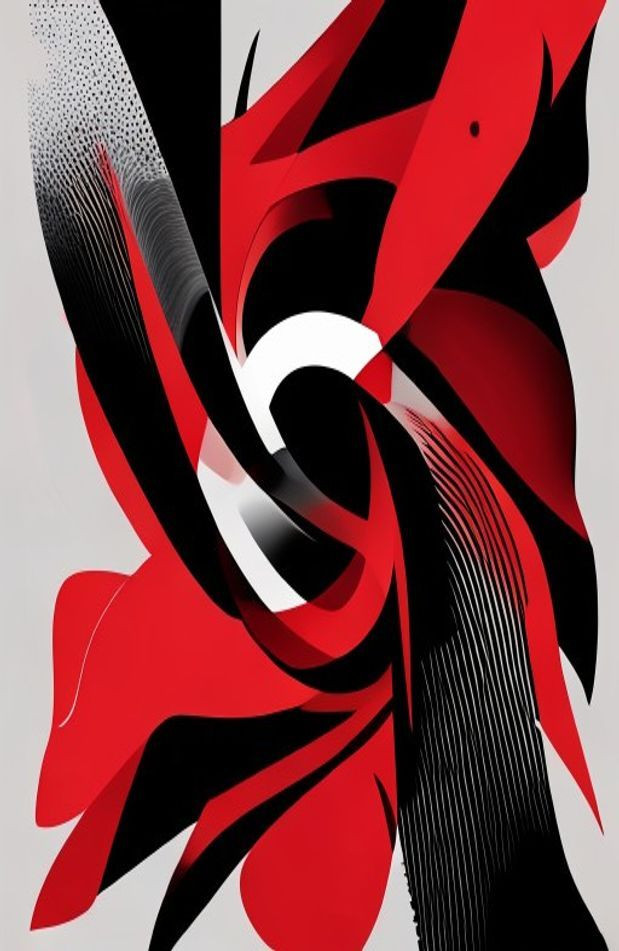 Cool Red And Black AI Wallpaper