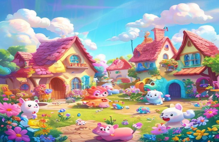 Aesthetic Cartoon Image AI Wallpaper