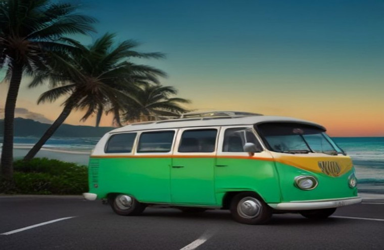 Vw Bus AI Wallpaper