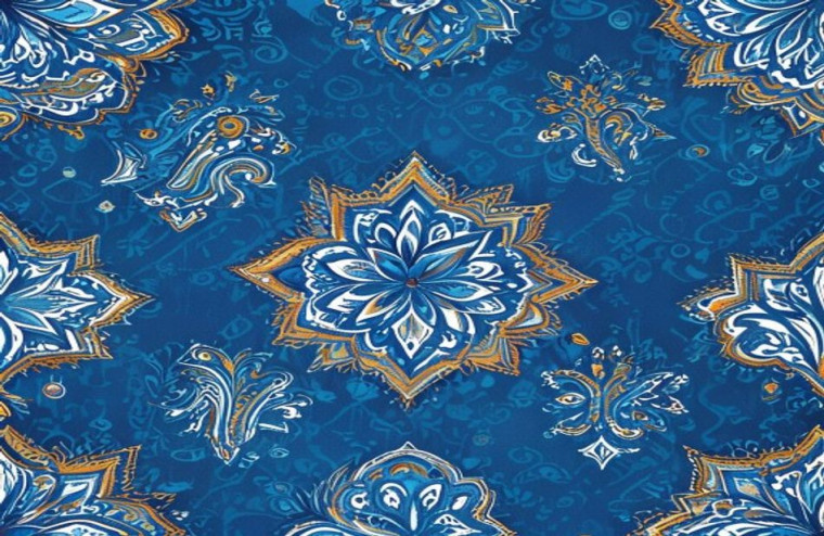 Blue Bandana AI Wallpaper