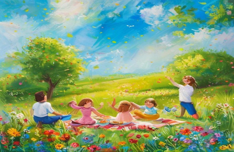 Happiness HD AI Wallpaper