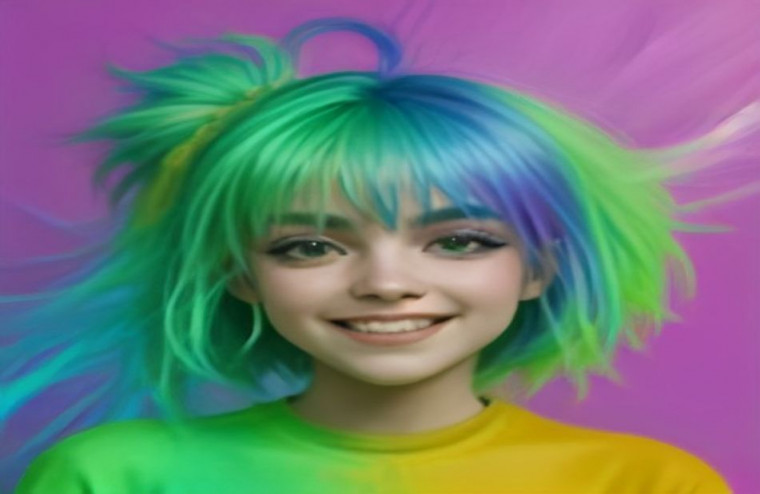 Billie Eilish Smiling AI Wallpaper