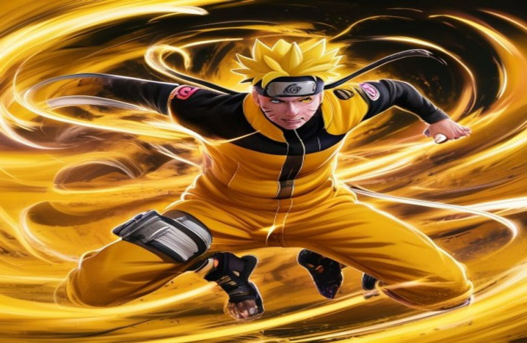 Yellow Flash Minato AI Wallpaper