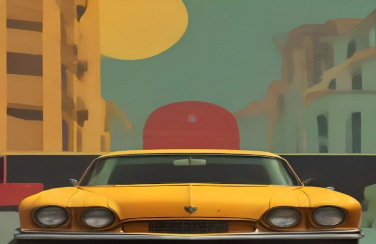 Travel Retro AI Wallpaper
