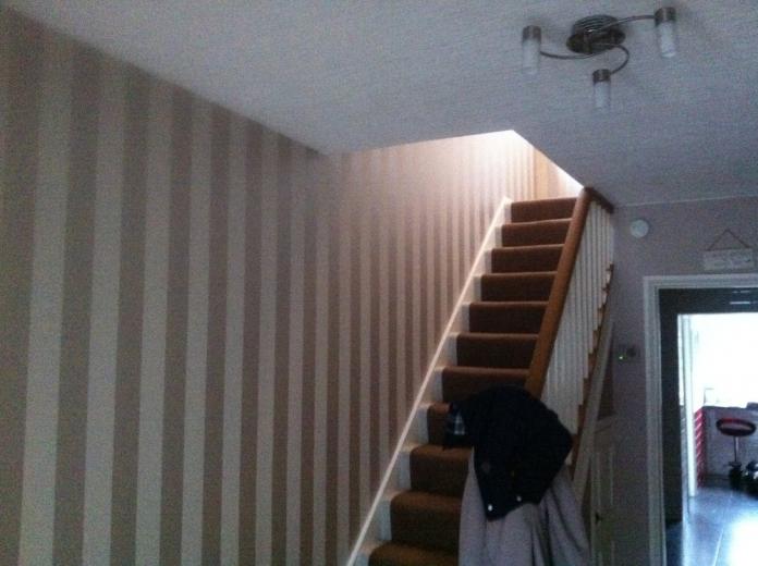 Free download completed wallpaper feature wall up the stairs and