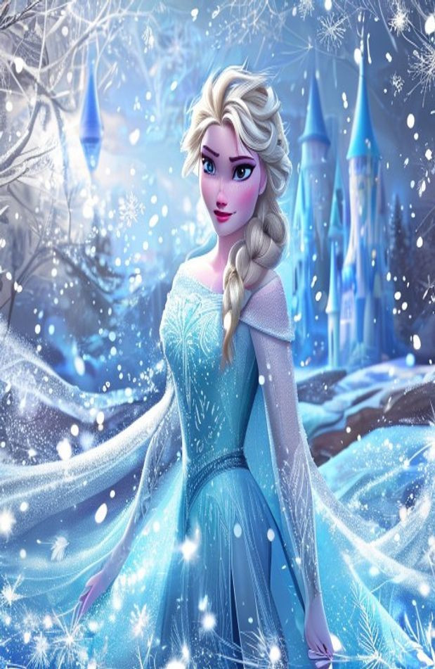 HD Elsa AI Wallpaper 1080p
