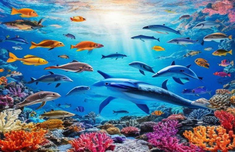 Ocean Life AI Wallpaper