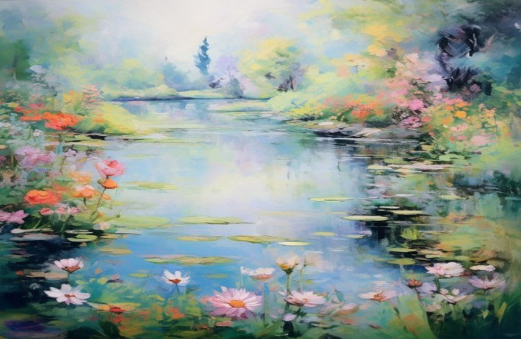 HD Monet AI Wallpaper