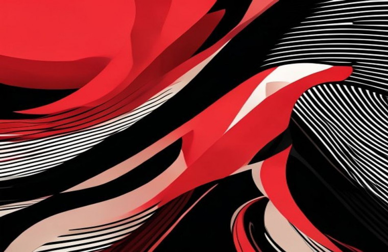 Cool Red And Black AI Wallpaper