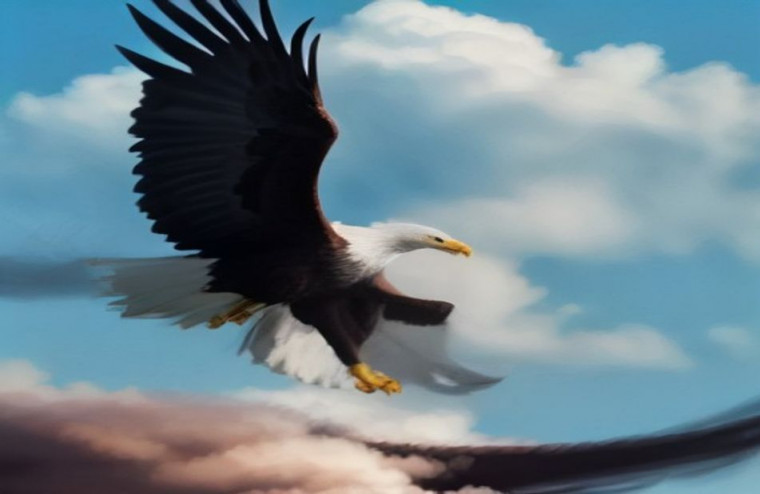 American Flag With Eagle AI Wallpaper