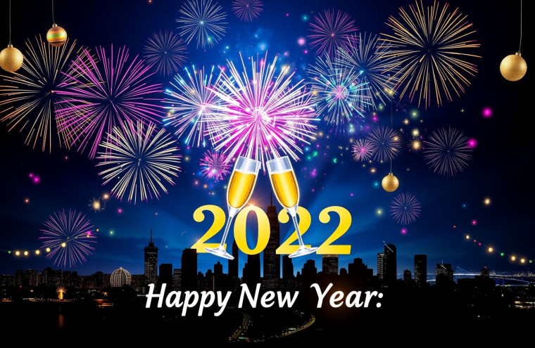 Happy New Year HD AI Wallpaper