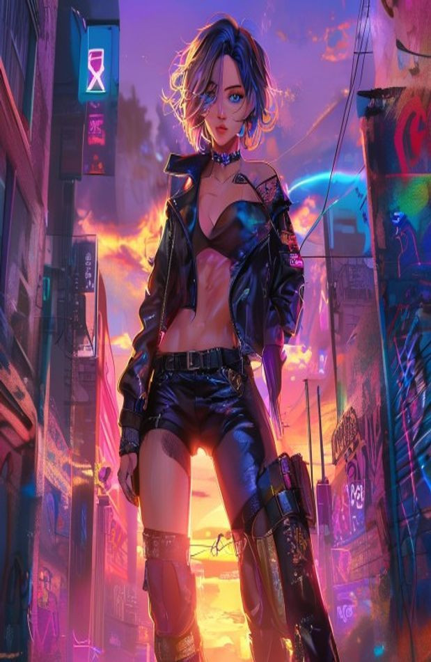 Anime Tomboy AI Wallpaper