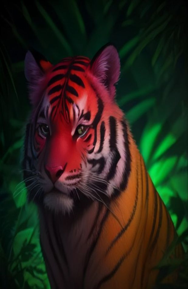 Neon Animal AI Wallpaper