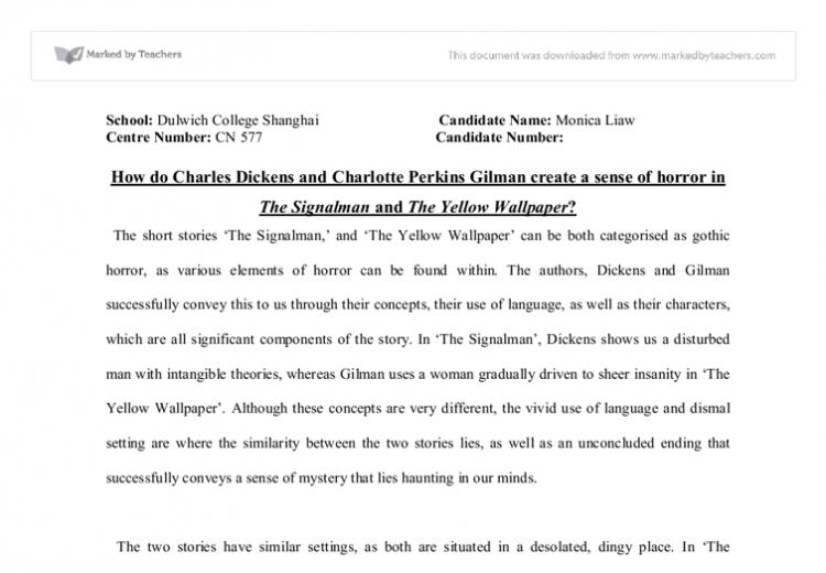 Free download The Signalman and The Yellow Wall Paper GCSE English