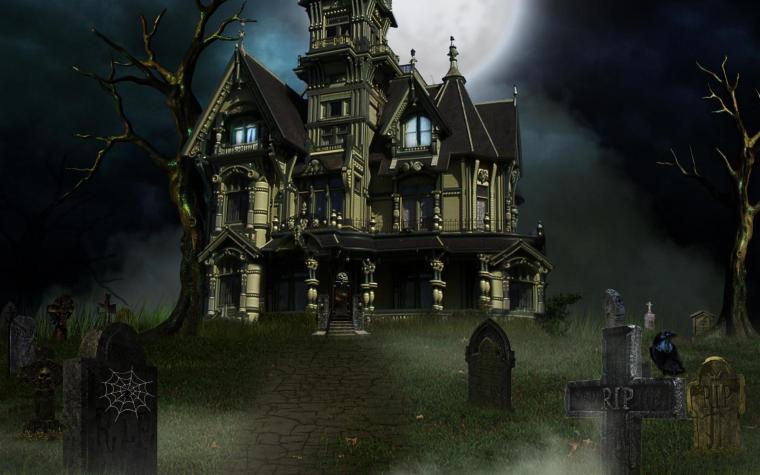 🔥 Free Download Haunted House Background | WallpaperSafari