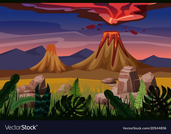 Free download volcano eruption lava coming down a mountain isolated on ...