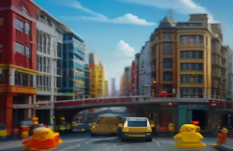 Lego City AI Wallpaper