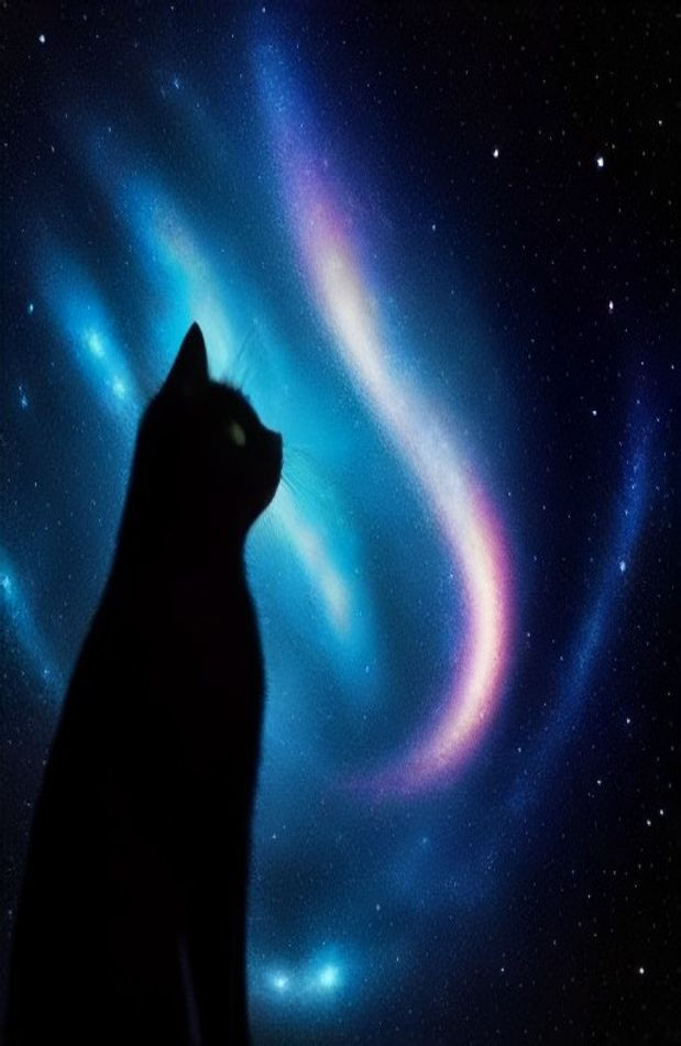 Black Cat AI Wallpaper For Computer