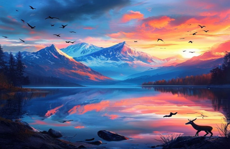 Dual Screen AI Wallpaper