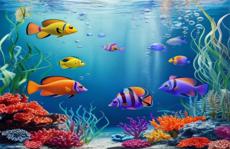 Live Aquarium AI Wallpaper